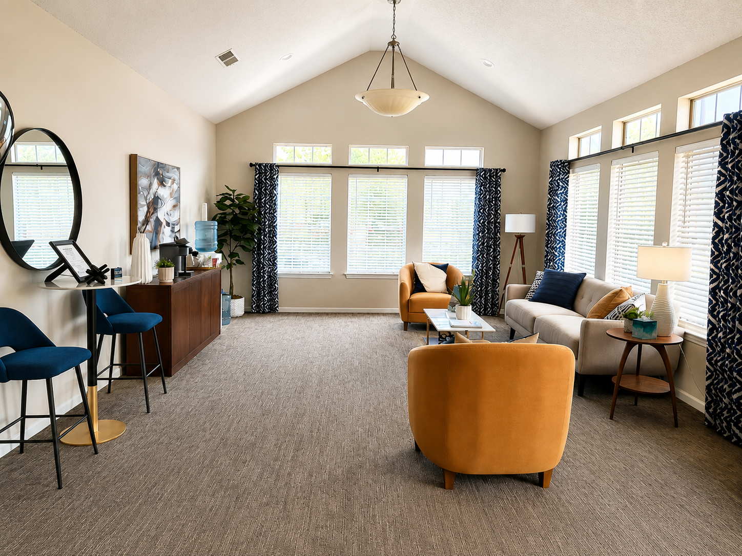 Office with seating area
