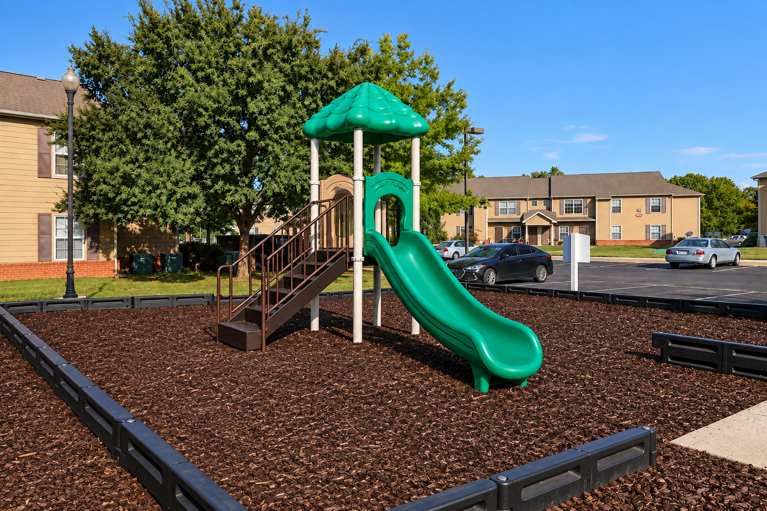 Playground with slide