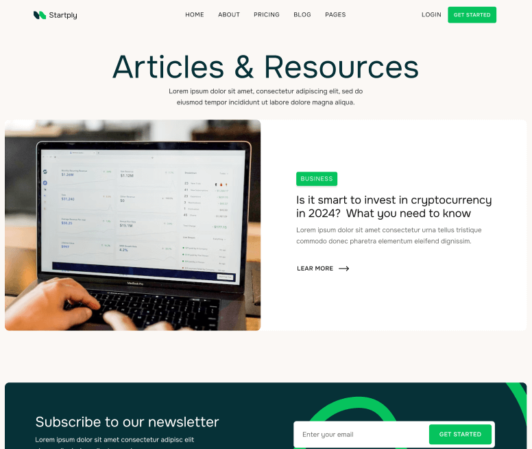 Startply X - Blog V2 Page - Multi-Purpose Startup Webflow Template
