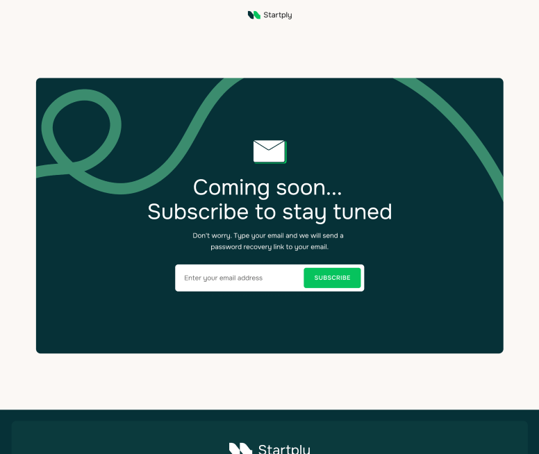 Startply X - Coming Soon Page - Multi-Purpose Startup Webflow Template