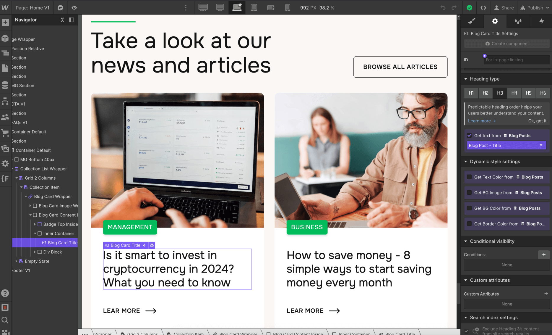 CMS Content - Startply X Webflow Template