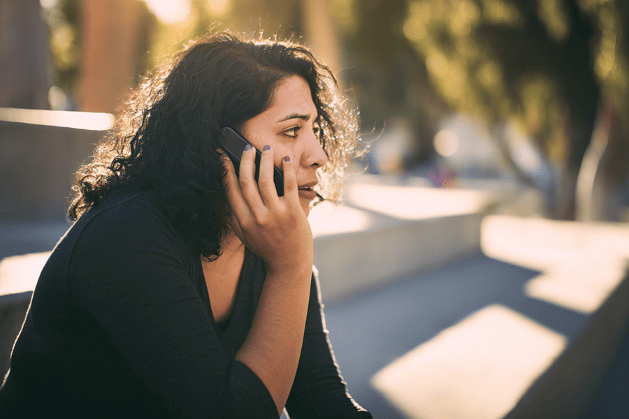 woman on the phone