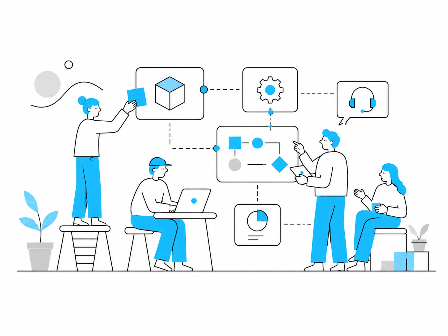 Practical AI systems helping a small business connect people, processes and technology