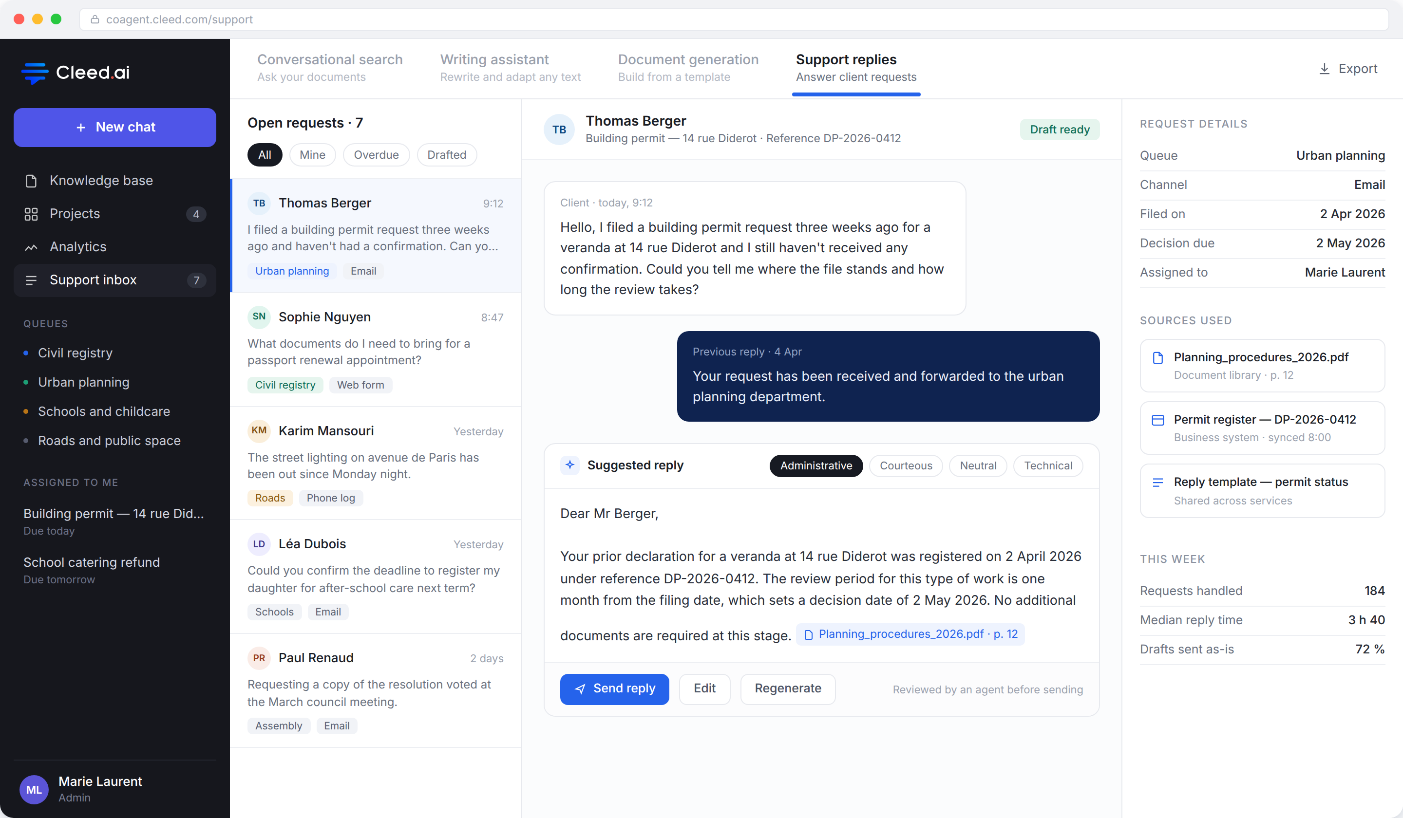 REPLACE - CoAgent mockup