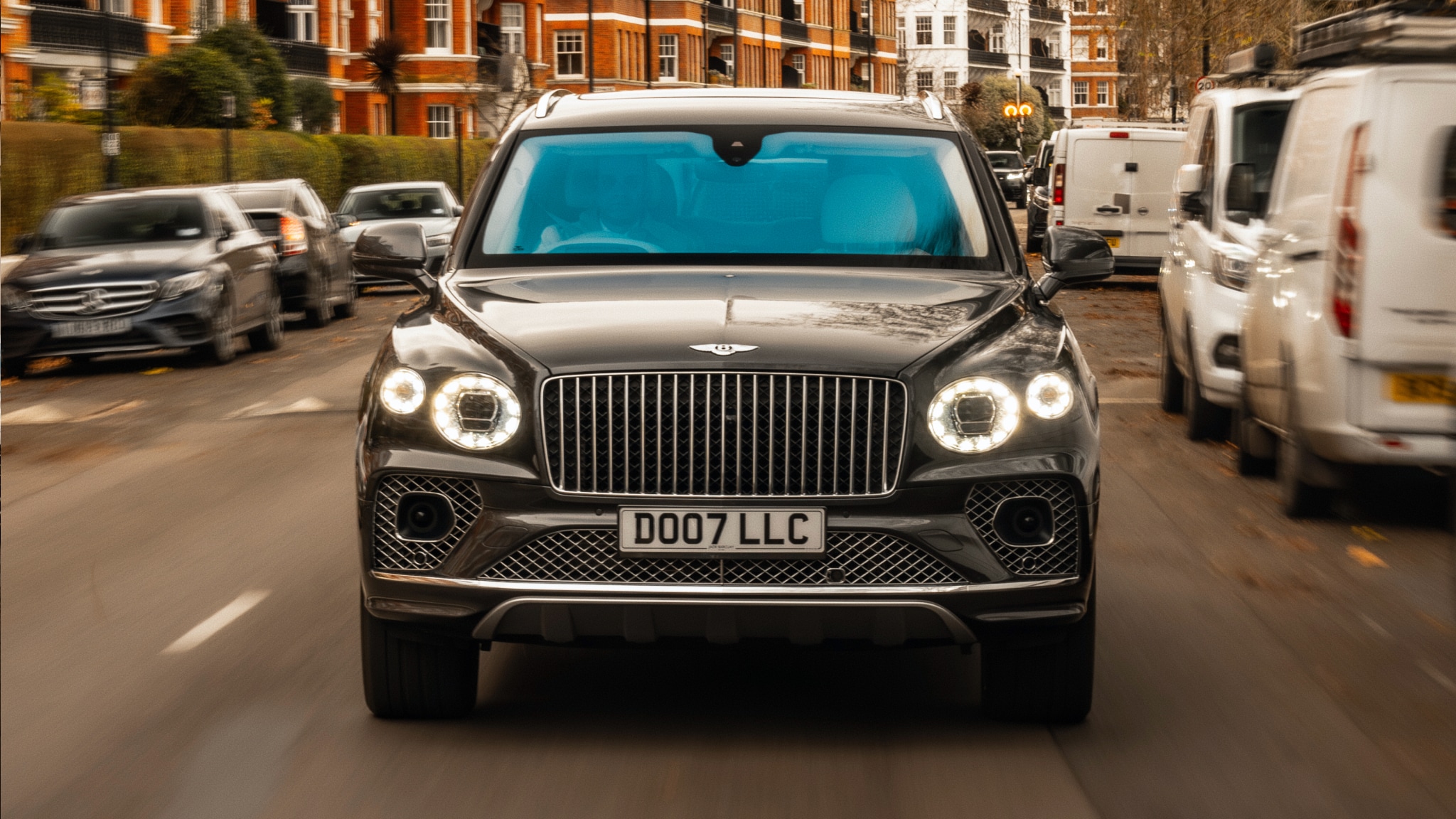 Bentley Bentayga ultra-luxury SUV with signature matrix grille and crystal-cut headlights