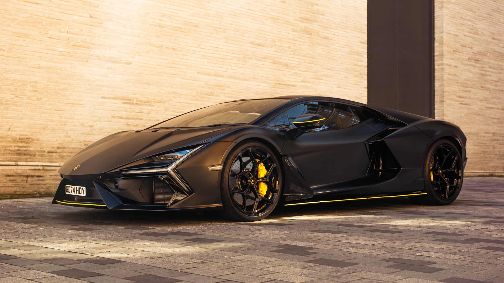 Lamborghini Revuelto with iconic scissor doors open for an unforgettable entrance