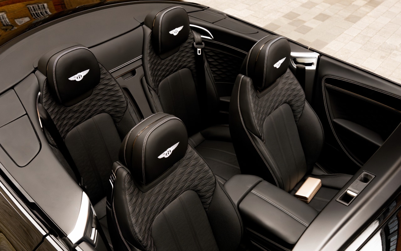 Bentley Continental GTC interior prepared for enclosed supercar transportation in the UK