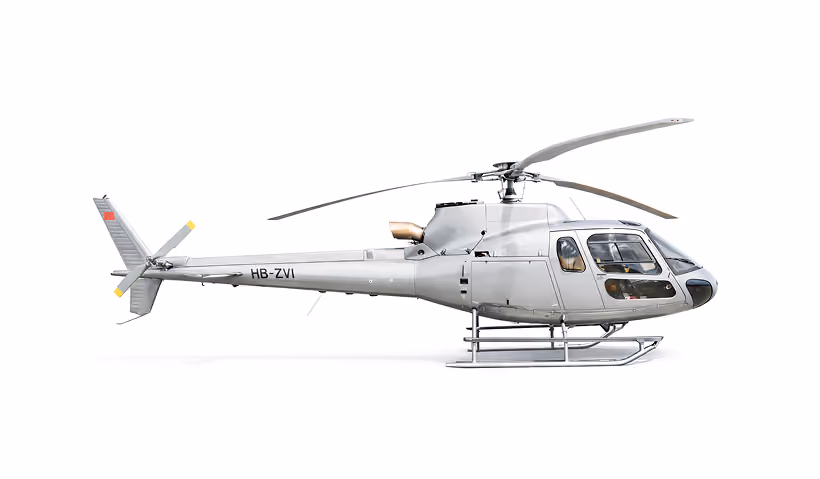 Luxury Airbus H125 helicopter for private charter