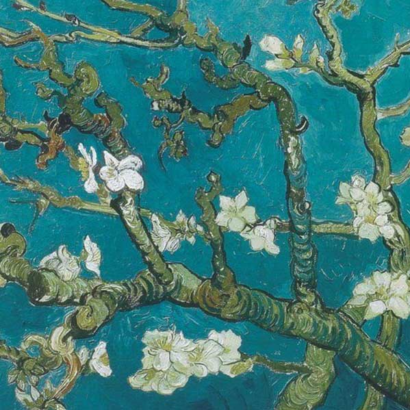 Pintura de almendro en flor