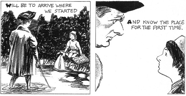 Julian Peters' artistic rendition of TS Elliot's poem Little Gidding