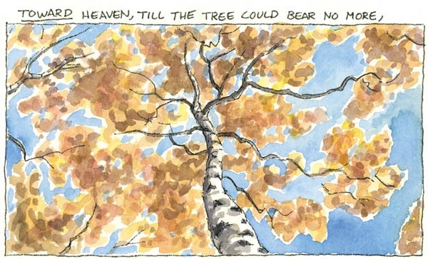 Toward heaven, till the tree could bear no more,
