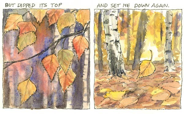 But dipped its top and set me down again.
