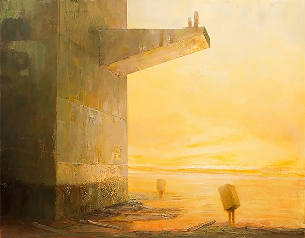 Harley Manifold, Echoes, oil on Belgian linen