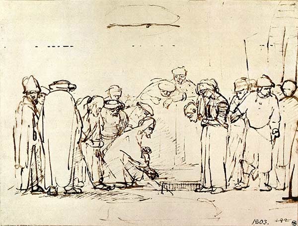Rembrandt Harmenszoon van Rijn, Jesús y la mujer adúltera