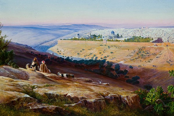 painting of Jerusalem from the Mount of Olives