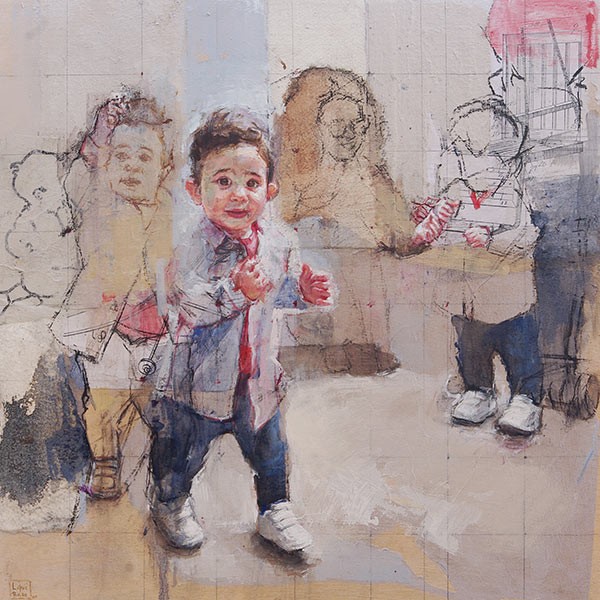 painting of children playing