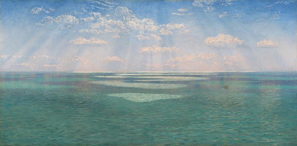 painting of sunlight on the English Channel