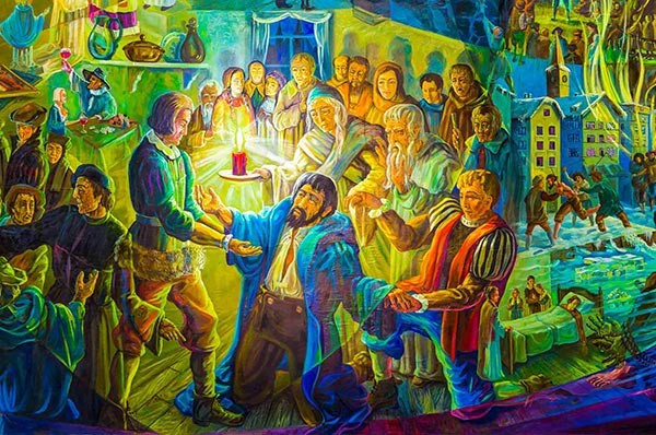 early Anabaptists attending a baptism