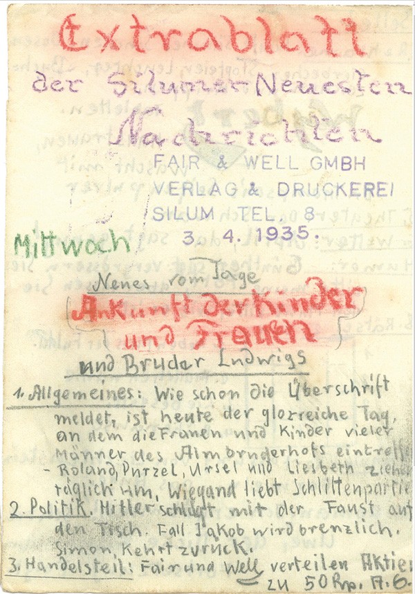 Handwritten newspaper