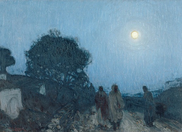 people in moonlight