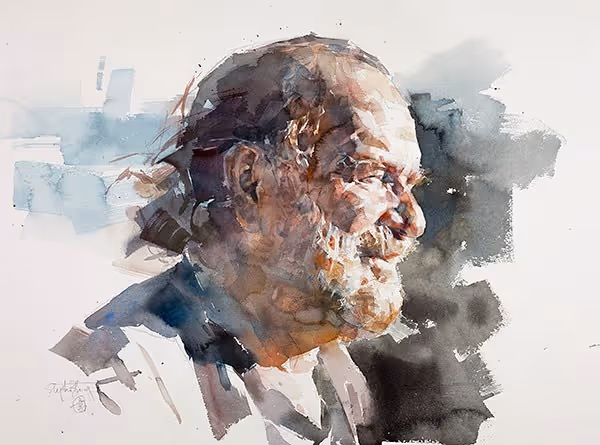 illustration of an old man