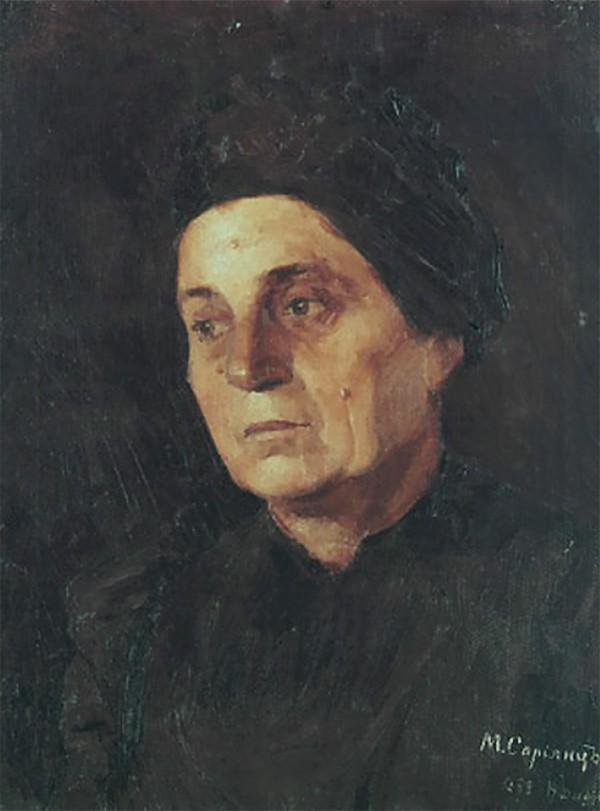 painting of a sad woman