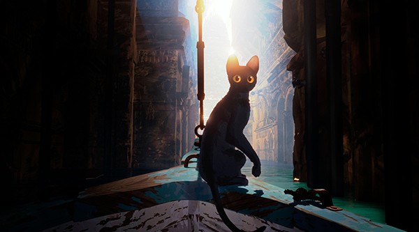 illustration of a cat on a boat