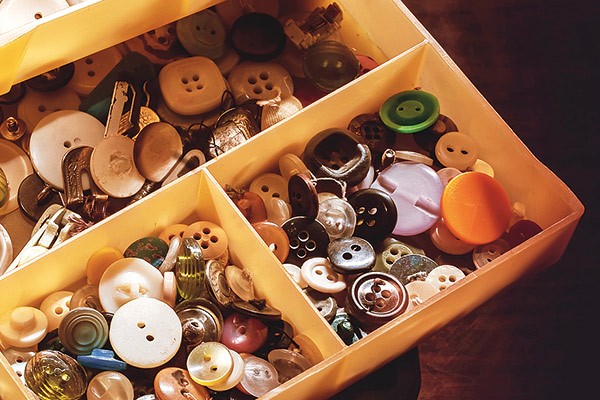 Photo of a button box