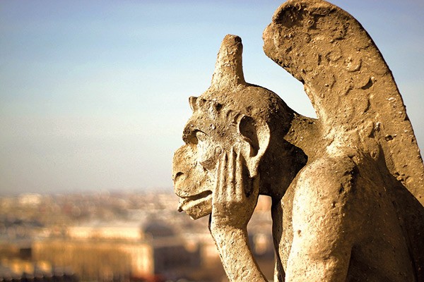 grotesque on the Notre-Dame Cathedral