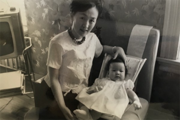 a mother and her baby daughter