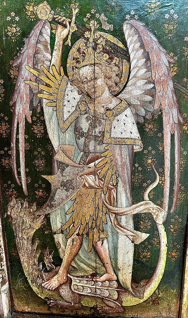 Medieval screen in Ranworth church 