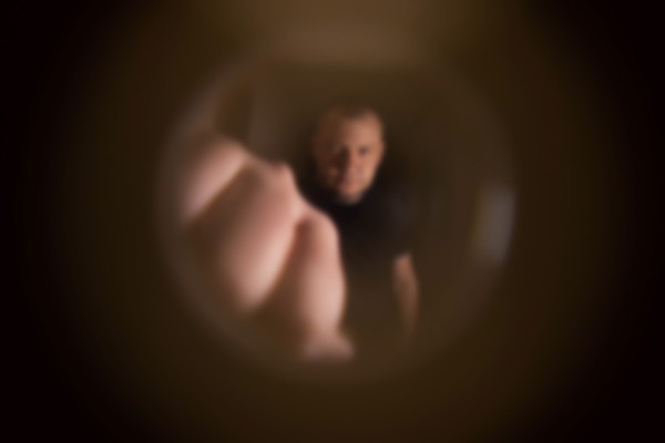 a man knocking on a door