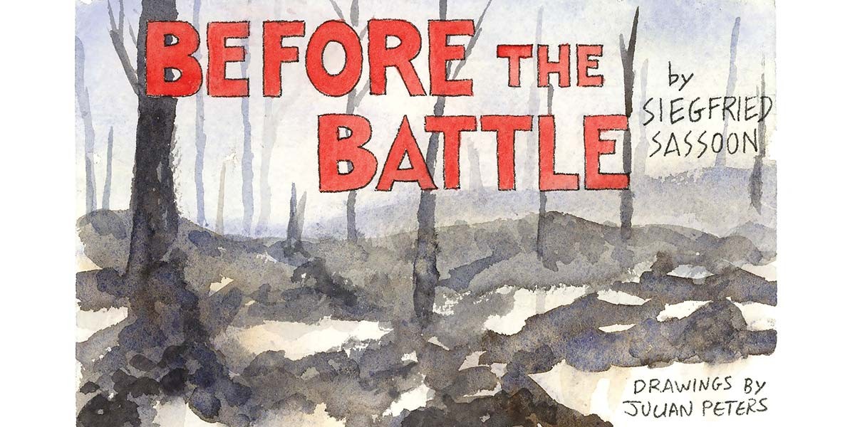 Watercolor illustration with red text 'Before The Battle' over a dark, smoky forest scene.