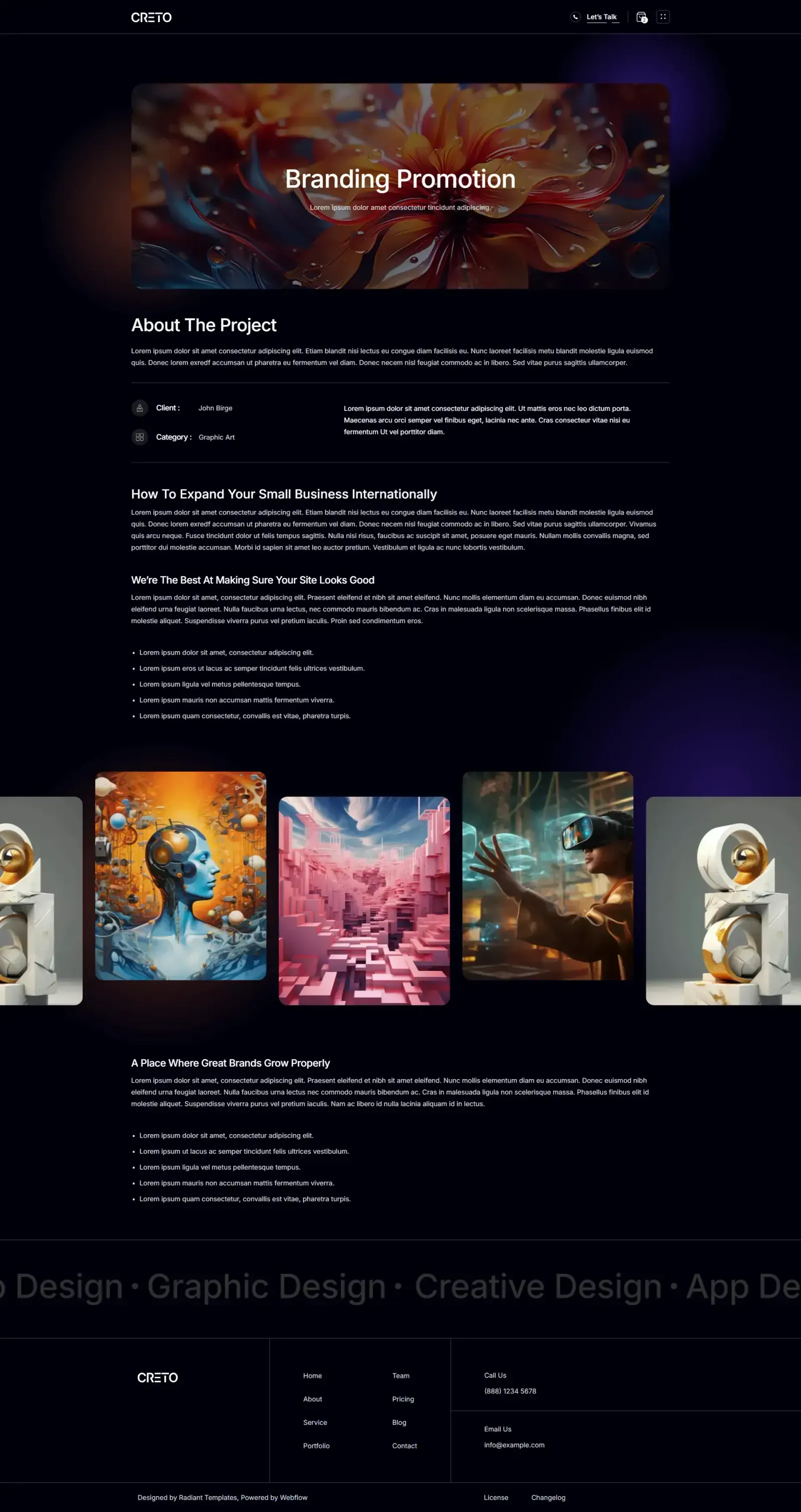 Portfolio Details Page