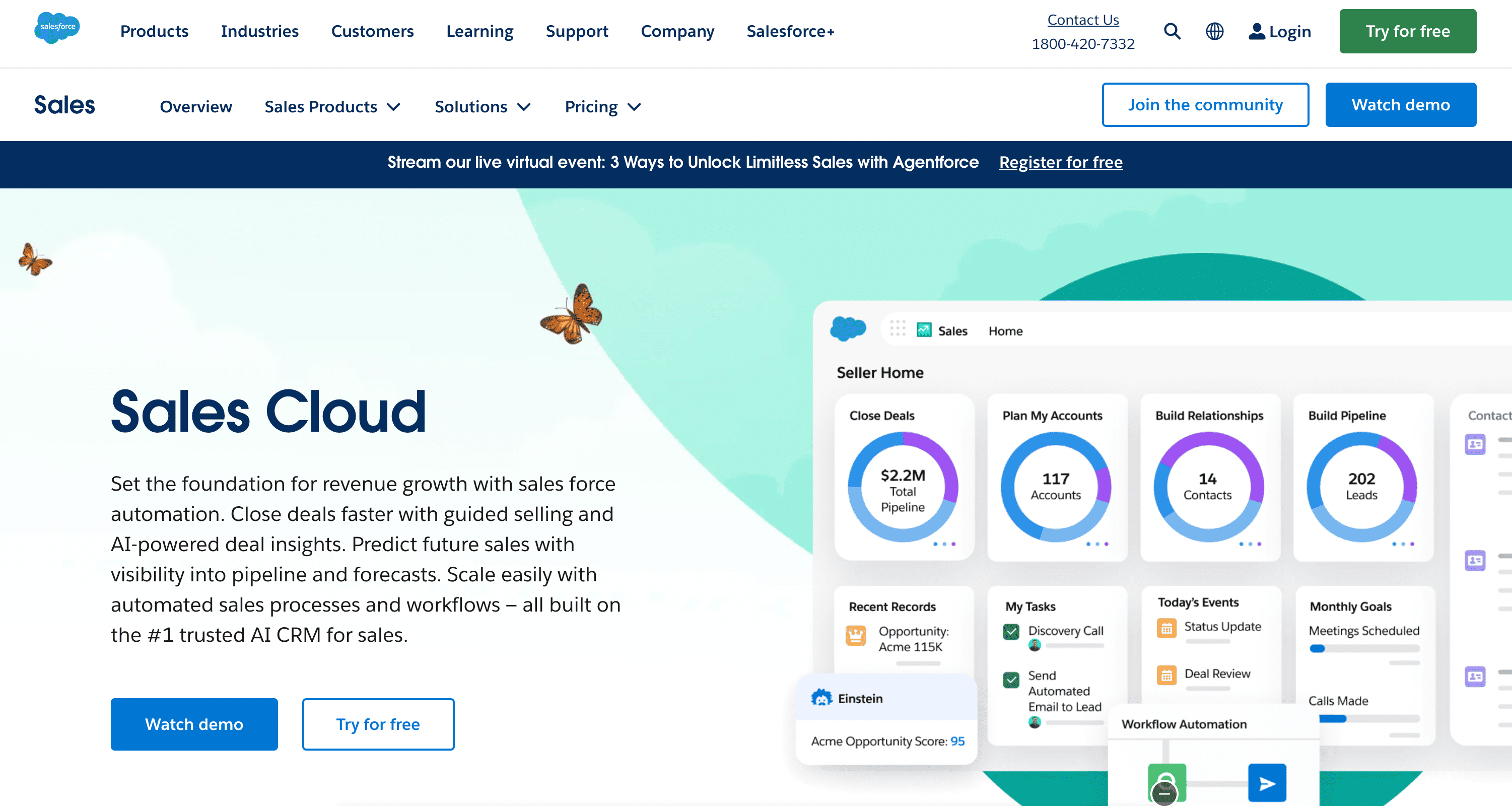 #2 Enterprise Sales Software - Salesforce Sales Cloud: The Industry’s Most Customizable CRM