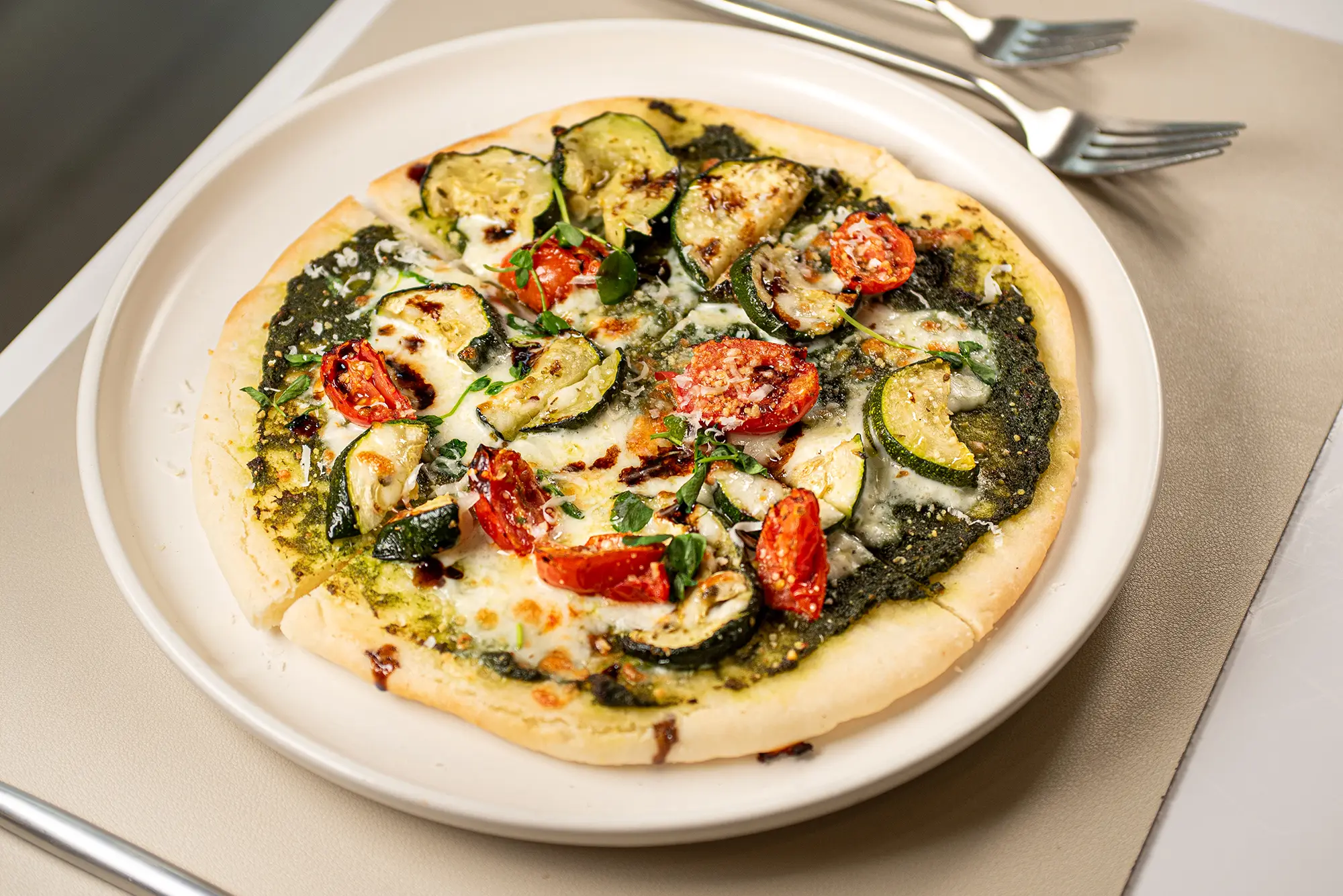 Zucchini & Goat Cheese Flatbread — Pappardello Restaurant