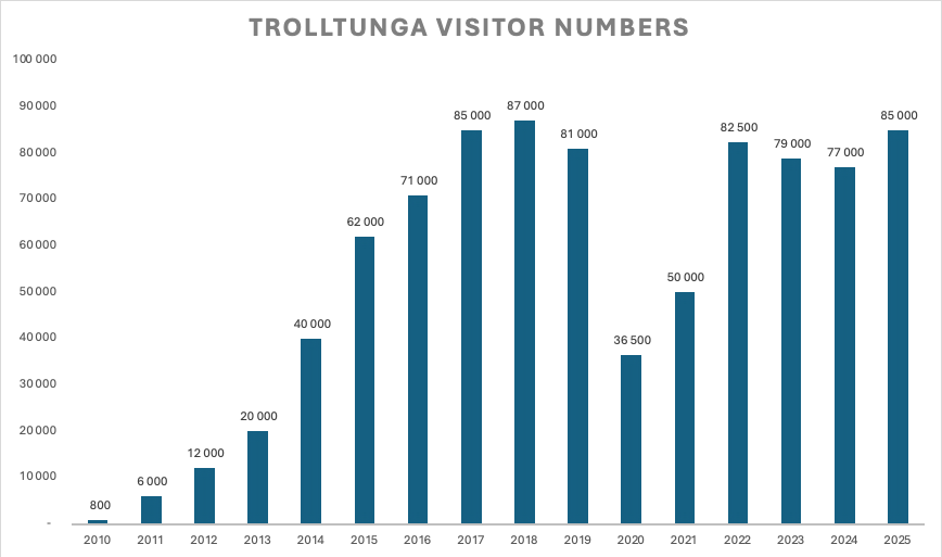 Visitors of trolltunga image