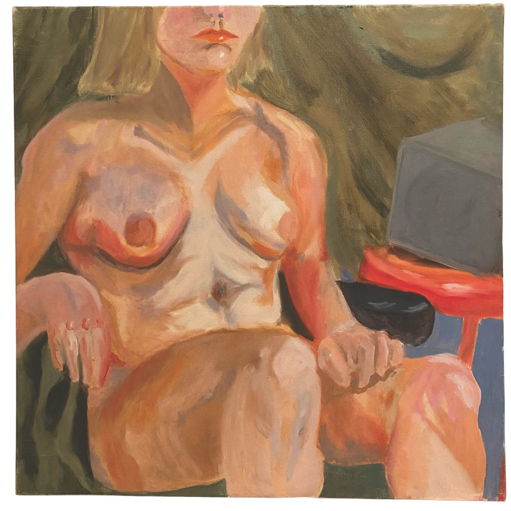 Figurative oil painting study of the female form