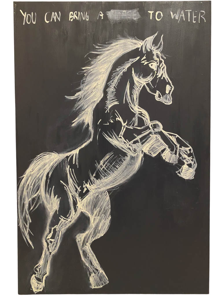 Political oil painting from Donkey Betrayed series, part two
