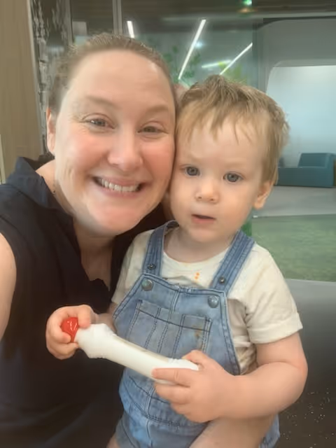 A child and mother 