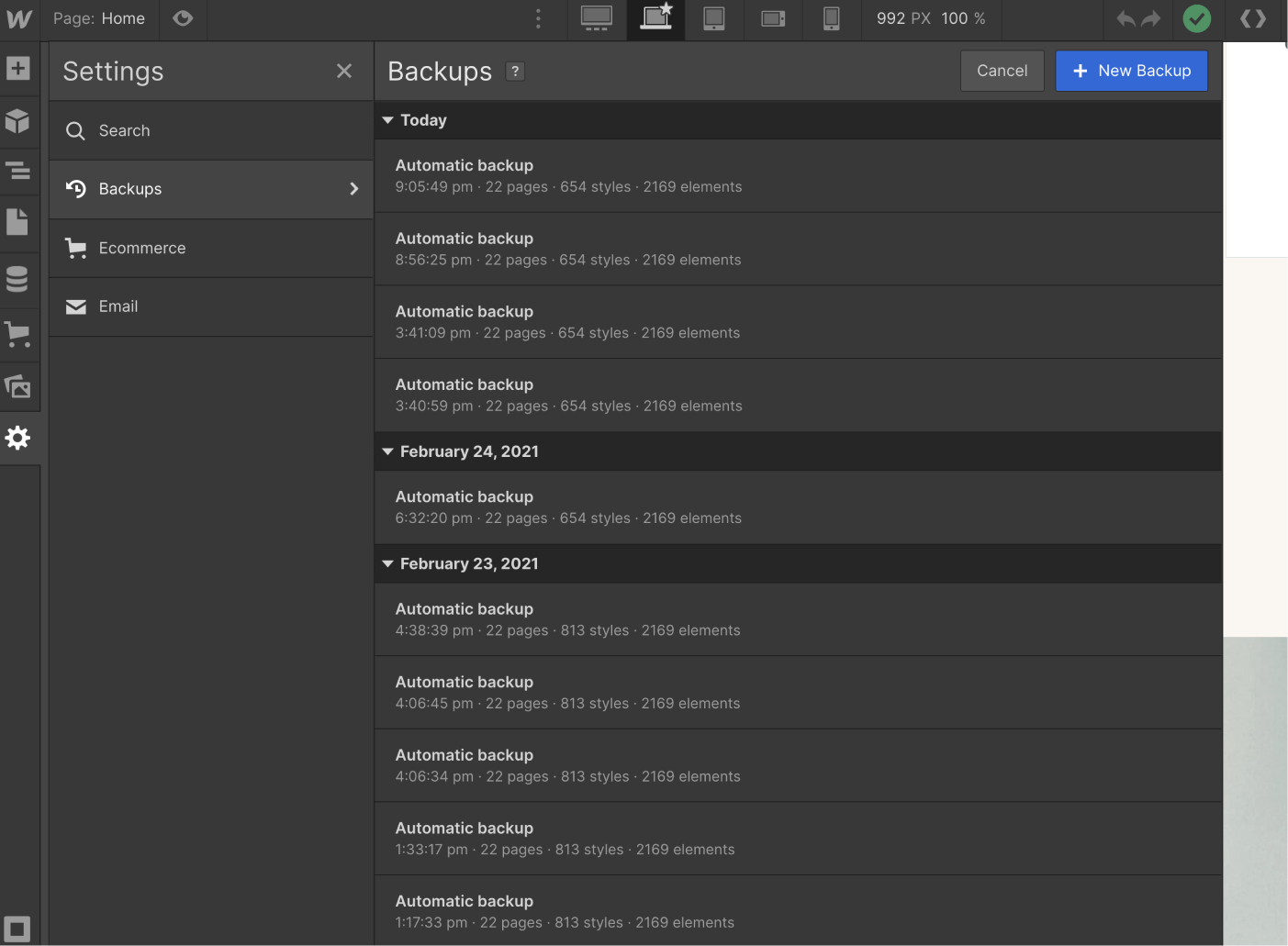 Backups - Doctor Webflow Template