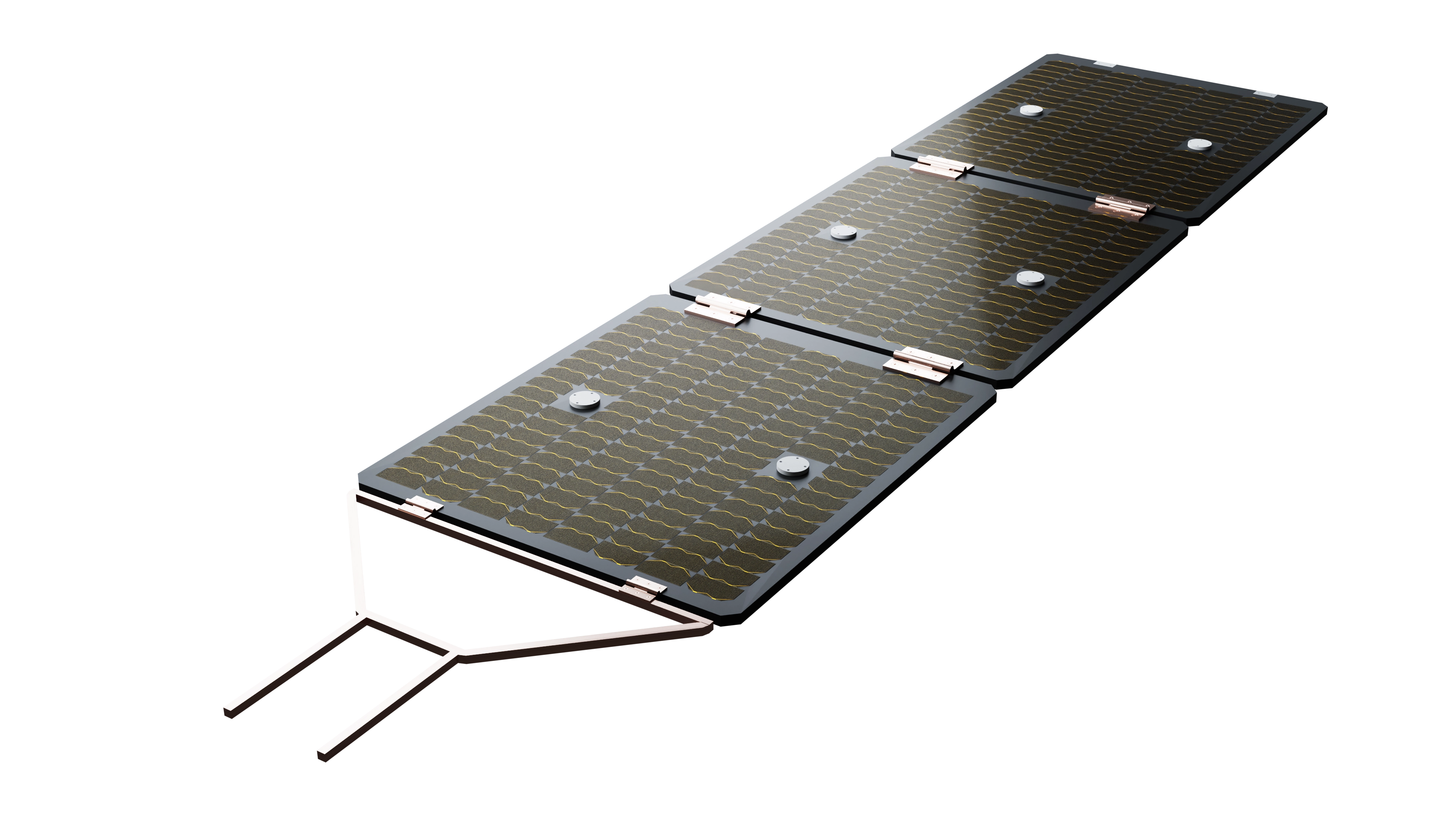 A detailed render of Dhruva Space's Solis+ Solar Panel.