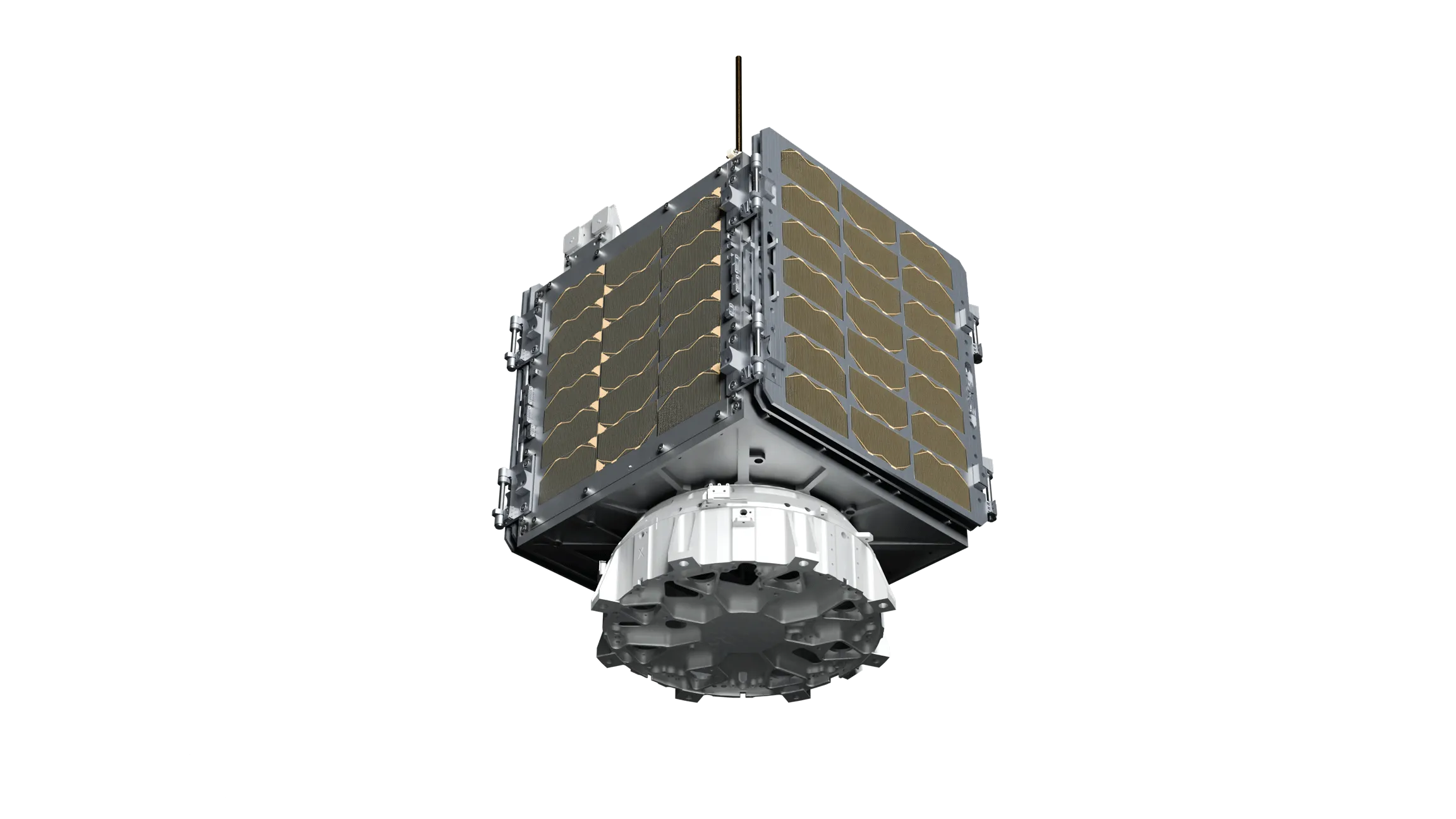 Stowed P-30 NanoSat by Dhruva Space weighing up to 50kg.