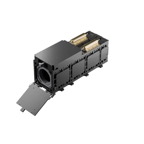 Dhruva Space Orbital Deployer-3U Metal in a deployed state.