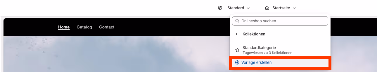 Shopify neues Template erstellen Beispiel. Praxisbeispiel Buzz Digital