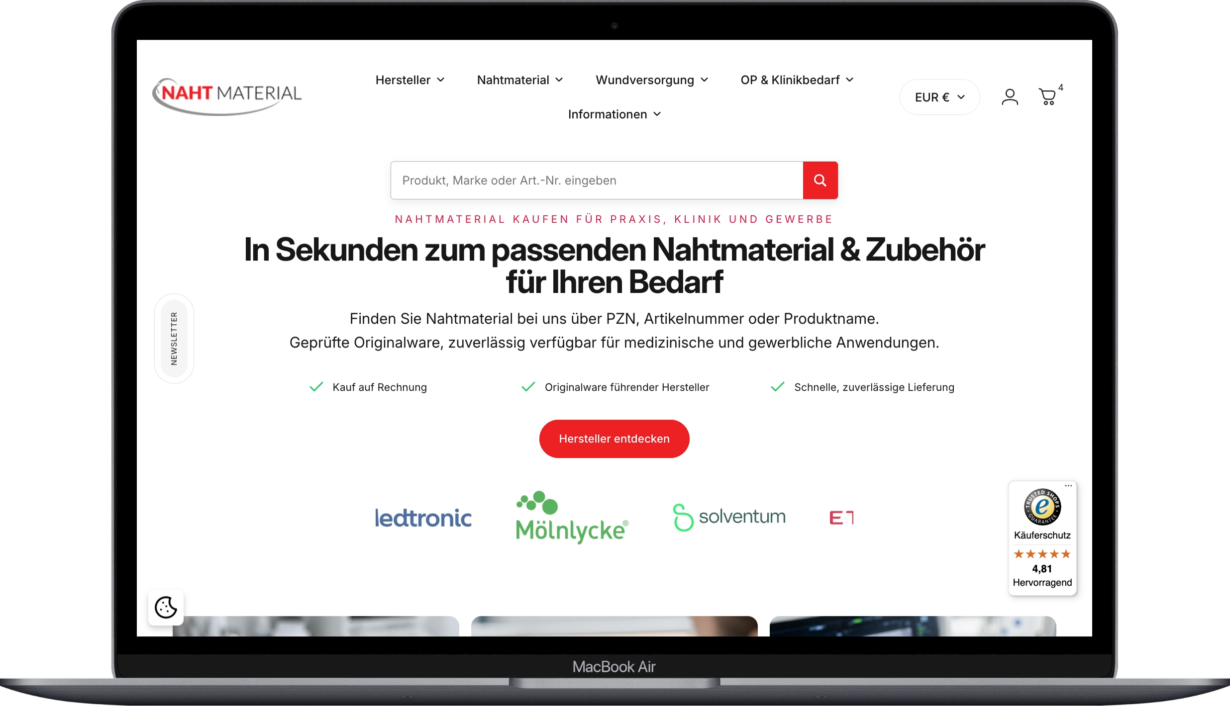 Referenz Naht-Material Google Ads & SEO