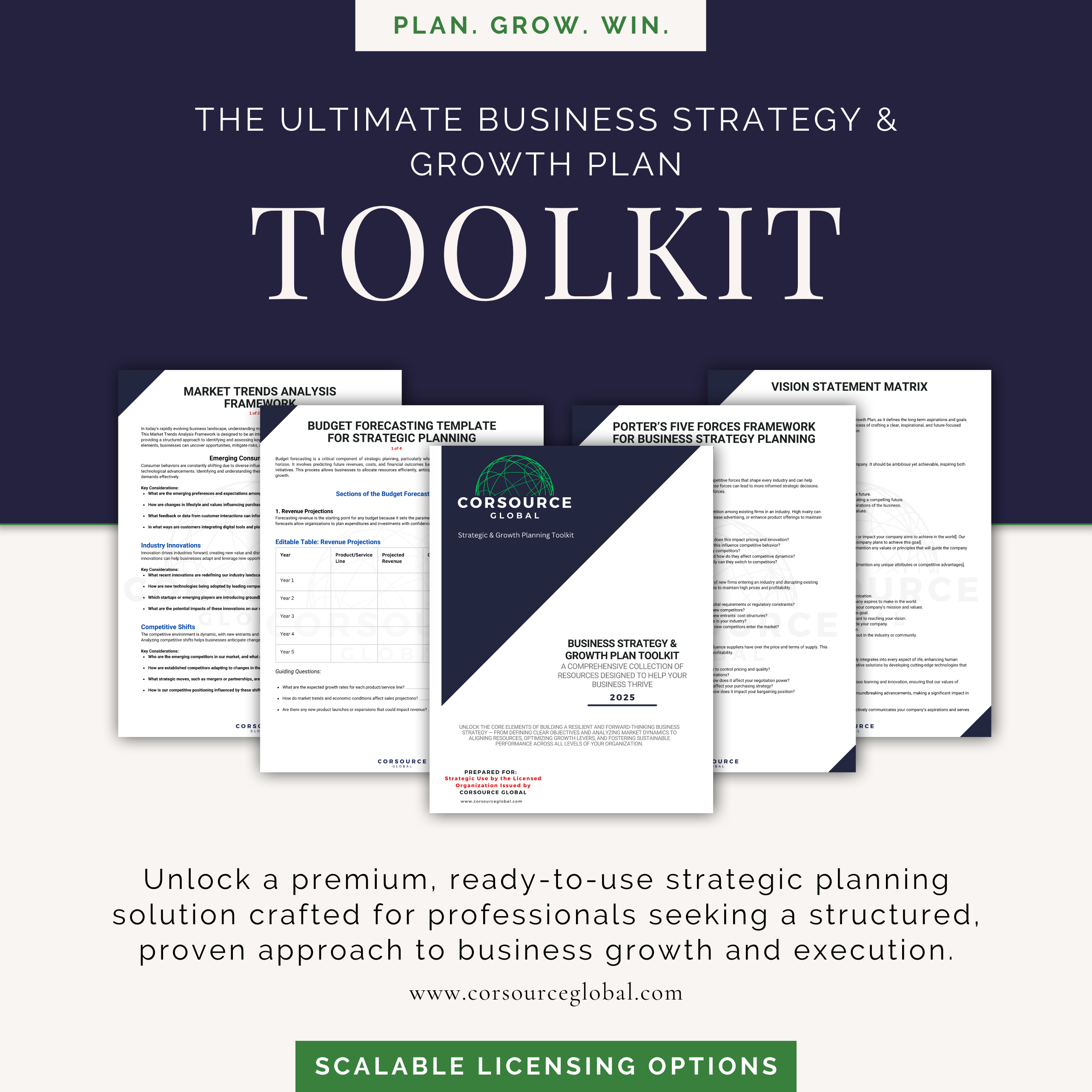Business Strategy Toolkit Mockup
