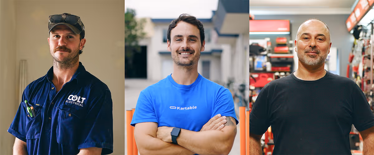 3 men. 1 is a buyer, 1 is the middleman (Kartable) and the other is a vendor who sells products on Kartable