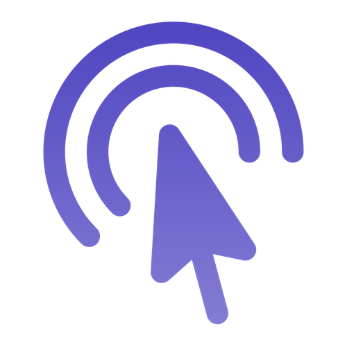 Drive purchases and transactions mouse arrow with click ripples icon