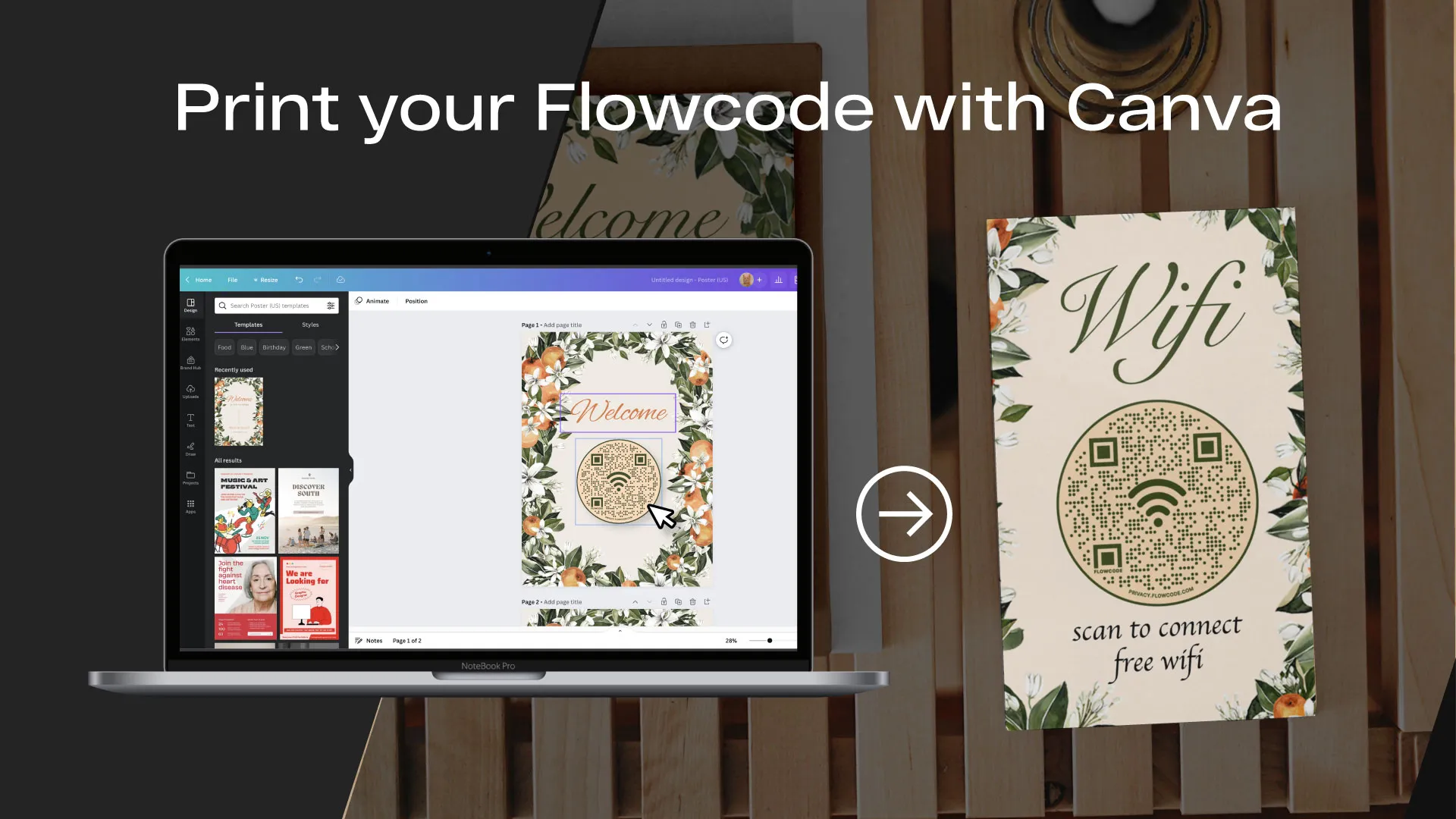 How To Format & Print Your Flowcode with Canva